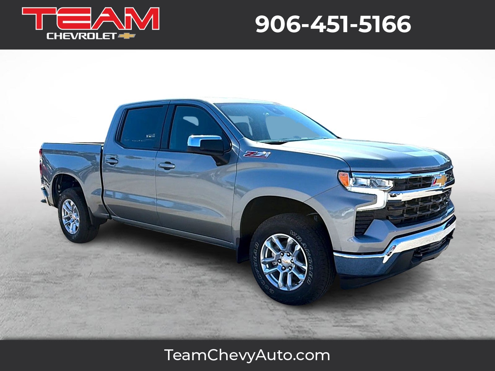 2026 Chevrolet Silverado 1500 LT in Sterling Gray Metallic — front three-quarter view