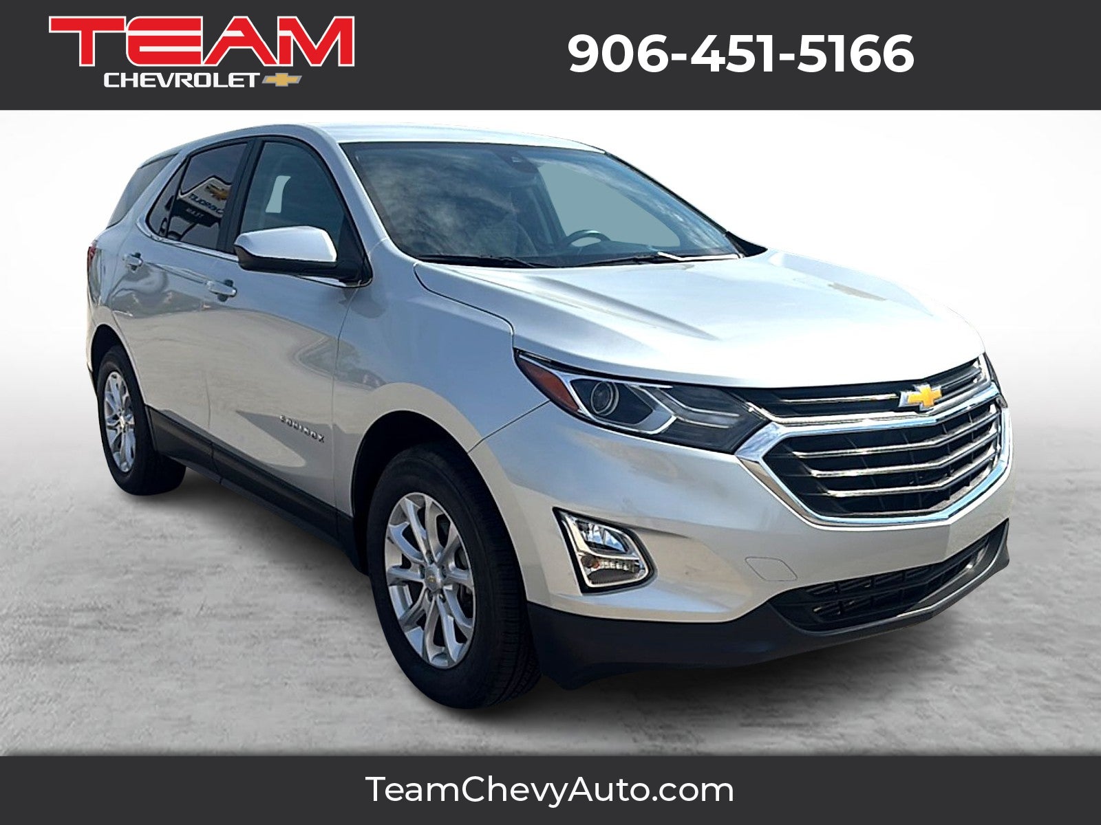 2021 Chevrolet Equinox LT in Silver Ice Metallic — front three-quarter view