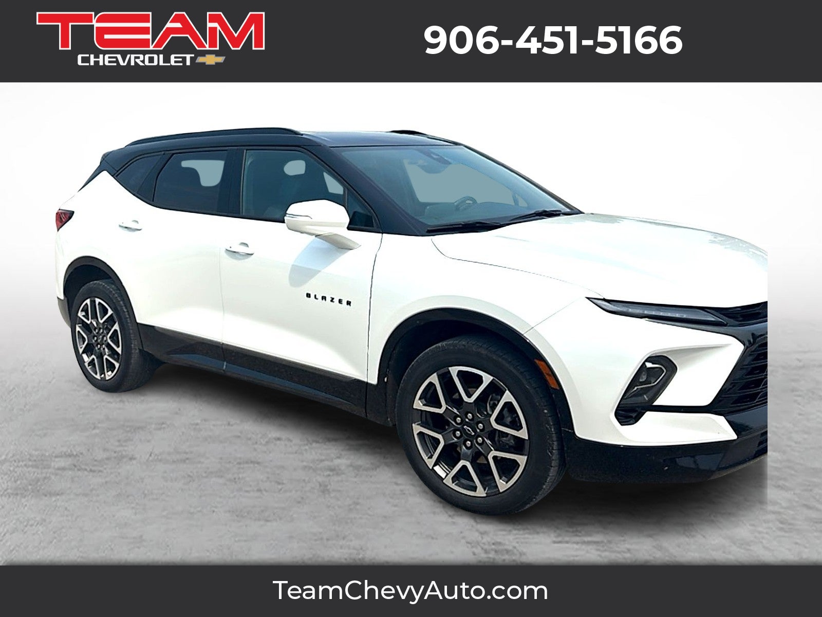 2024 Chevrolet Blazer RS in Iridescent Pearl Tricoat — front three-quarter view